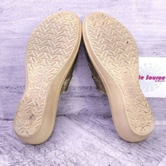Fly Flot Metallic Wedge Slide Sandal Gold sz 38 IT Women's sz 6.5 US - Picture 6 of 10